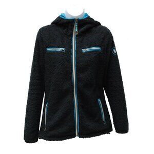 Kuhl Women's Teddy Full Zip Hooded Jacket, Navy Blue, XS